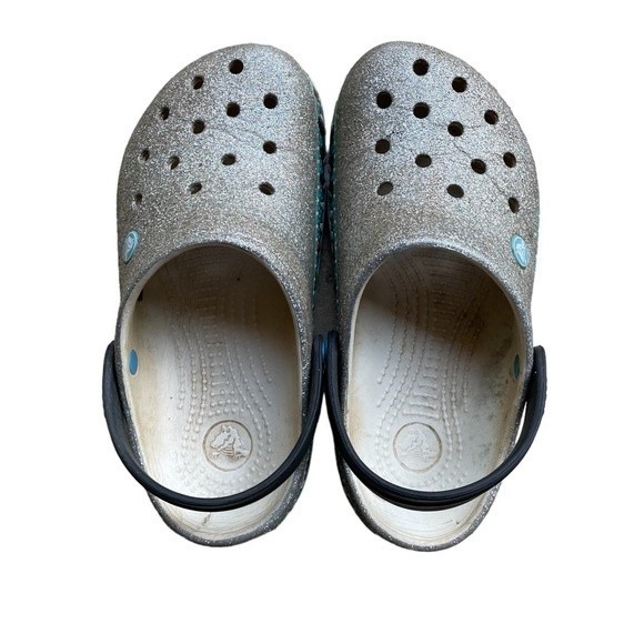 Crocs Unisex Limited Edition Glitter Penguin Clog Mule M4/W6 - Picture 6 of 8